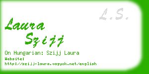 laura szijj business card